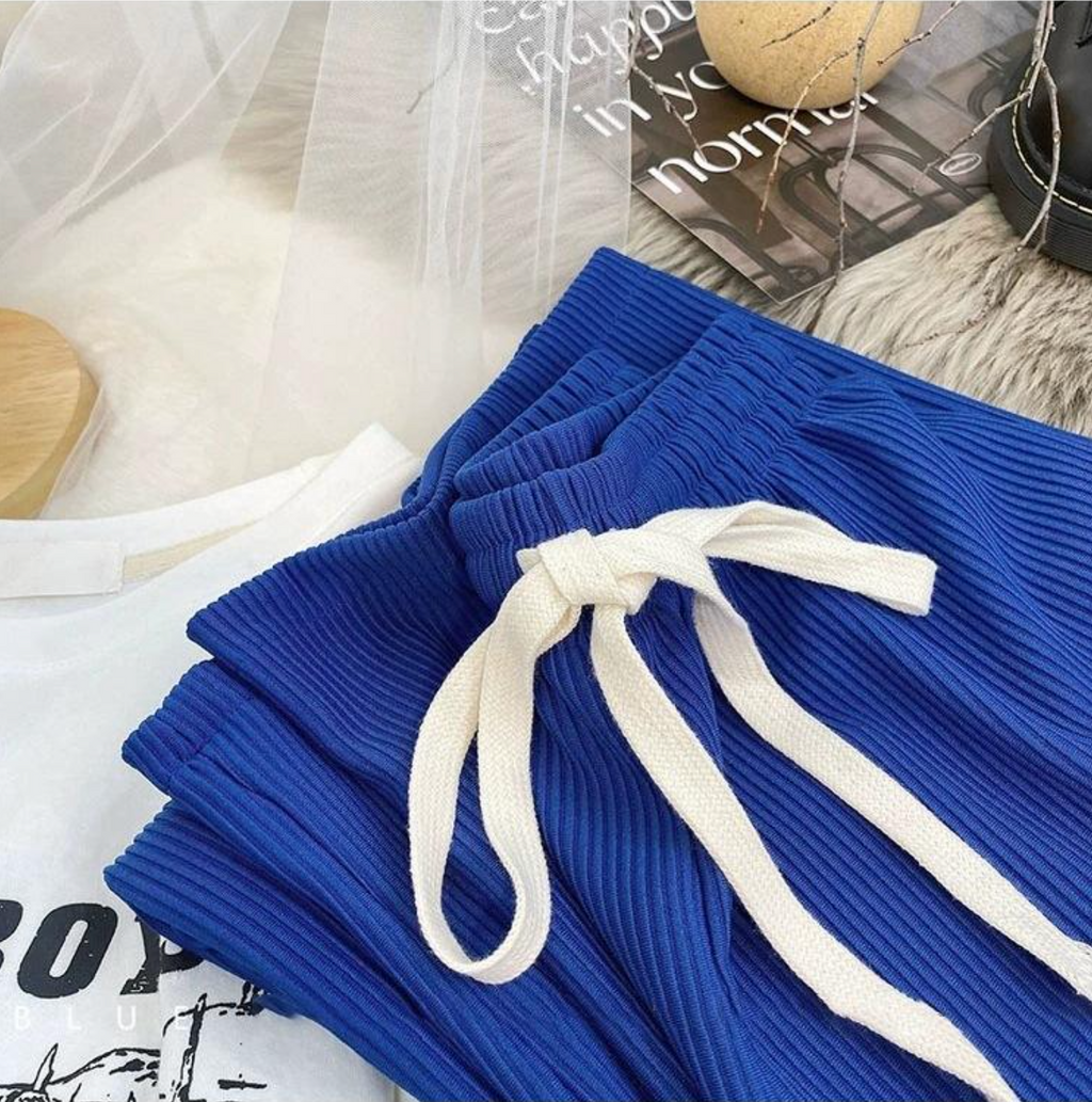 Women’s High-Waisted Striped Casual Trousers