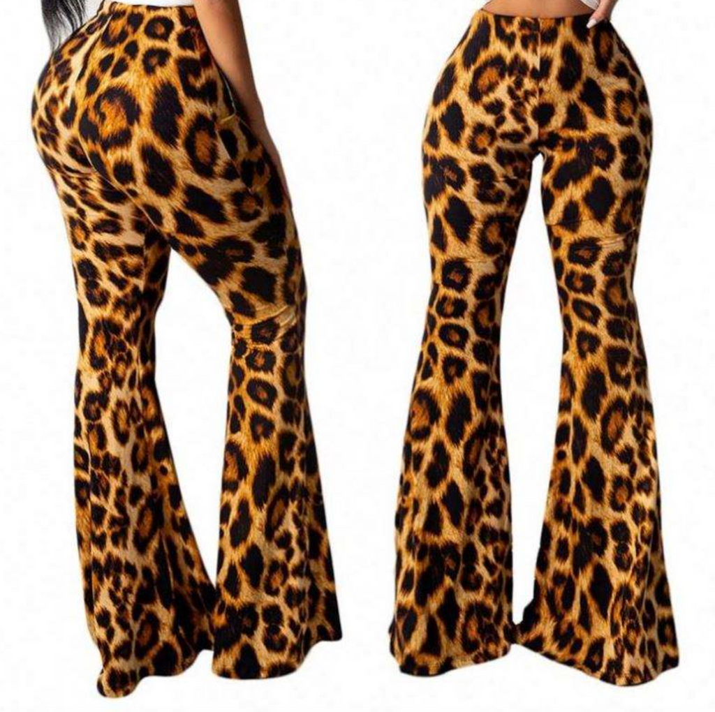 Women’s Leopard Print Flare Pants